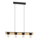 Drewniana rustykalna lampa stołowa brązowa, Angela