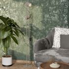 Stalowa vintage lampa stojąca brązowa, Tjitte, z przełącznik