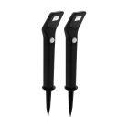 Plastikowa lampa dogruntowa czarna, Zora, 1W, 3000K LED, IP44