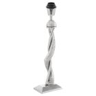Aluminiowa nowoczesna lampa stołowa bez abażur niklowa, Mason, z przełącznik