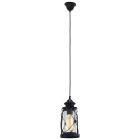 Szklana vintage lampa wisząca czarna, Abetone