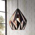Metalowa design lampa wisząca czarna, Acri