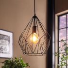 Metalowa industrialna lampa wisząca czarna, Acri