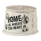 Abażur rustykalny Noah Tkanina/Len Ciemnoszary