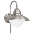 Szklana klasyczna lampa zewnętrzna srebrna, Elayza, IP44