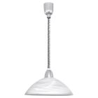 Szklana klasyczna lampa wisząca biała, Brandon