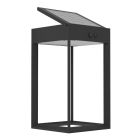 Plastikowy kinkiet solarny zewnętrzny czarny, Hubrecht, 6,5W, 4000K LED, IP65