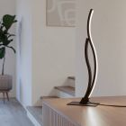 Stalowa design lampa stołowa czarna, Tevin, 12W, 4000K LED, z przełącznik