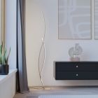 Stalowa design lampa stojąca brązowa, Tevin, 20W, 4000K LED, z przełącznik