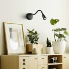 Plastikowy kinkiet czarny, Obbe, 3,8W, 3000K LED, z przełącznik