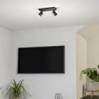 Aluminiowa nowoczesna inteligentna lampa sufitowa czarna, Mayke, 3,7W, RGBW LED