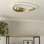 Aluminiowa design lampa sufitowa złota, Minouche, 9,7W, white switch LED