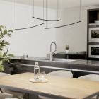 Plastikowa nowoczesna lampa wisząca czarna, Vilko, 22W, white switch LED