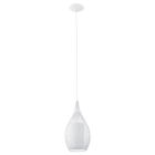 Szklana design lampa wisząca biała, Maritima