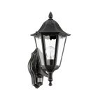 Aluminiowy klasyczny kinkiet zewnętrzny z czujnikiem ruchu czarny, Leanna, IP44