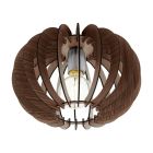 Drewniana design lampa sufitowa brązowa, Kiran