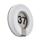 Plastikowy numer domu podświetlany biały, Evin, 15W, regulowana ciepła do zimnej bieli LED, IP44, z pilot