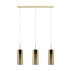 Szklana design lampa wisząca złota, Tino