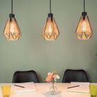 Stalowa rustykalna lampa wisząca brązowa, Yessica