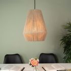 Rattanowa lampa wisząca brązowa, Wilbert