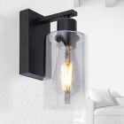 Szklany nowoczesny kinkiet czarny, Mariya