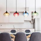 Szklana design lampa wisząca nad stół do jadalni wielokolorowa, Herm