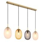 Szklana retro lampa wisząca wielokolorowa, Dilata