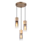 Metalowa design lampa wisząca nad stół do jadalni brązowa, Xena