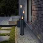 Stal Nierdzewna nowoczesna lampa zewnętrzna antracytowa, Bodil, IP44