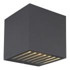 Aluminiowy nowoczesny kinkiet up down antracytowy, Moesha, 6W, 3000K LED, IP54