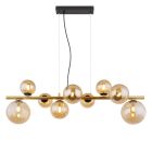 Szklana design lampa wisząca bursztynowa, Melinda