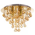 Metalowa design lampa sufitowa złota, Luus
