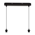 Aluminiowa lampa wisząca bez abażur czarna, Rika