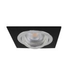 Aluminiowa oprawa sufitowa wpuszczana czarna, Heido