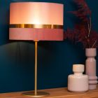 Różowa lampa stołowa retro, Extravaganza Tusse, z przełącznik