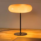Pomarańczowa lampa stołowa retro, Sentino, z przełącznik
