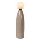Ceramiczna lampa stołowa szara, Figaro, z przełącznik