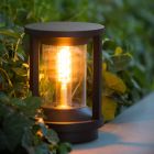 Czarna lampa zewnętrzna nowoczesna, Cadix, IP65