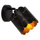 Czarny reflektor ścienny nowoczesny, Almelo