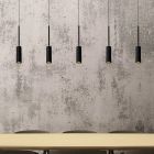 Czarna lampa wisząca nowoczesna, Tubule