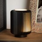 Czarna lampa stołowa nowoczesna, Turbin, 5W, 3000K LED, z przełącznik