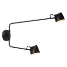 Czarny kinkiet akumulatorowy rustykalny, Milne, 6W, 2700K LED, z dotykowy ściemniacz