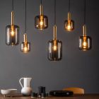 Złota lampa wisząca nowoczesna, Joanet