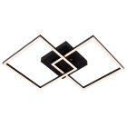 Czarny plafon sufitowy nowoczesny, Arianne, 23W, white switch LED