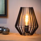 Czarna lampa stołowa nowoczesna, Reda, z przełącznik