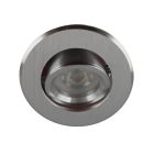 Aluminiowa nowoczesna mini oprawa podtynkowa srebrna, Bori