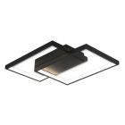 Aluminiowy plafon sufitowy czarny, Kimber, 45W, regulowana ciepła do zimnej bieli LED, z pilot