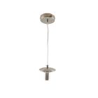 Metalowa lampa wisząca bez abażur niklowa, Minne