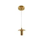 Metalowa lampa wisząca bez abażur miedziana, Minne