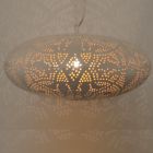Filigranowa orientalna lampa wisząca biała, Zina